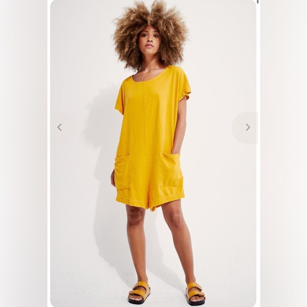 Back Beat Co Organic Cotton Romper Honey Made in USA M/L